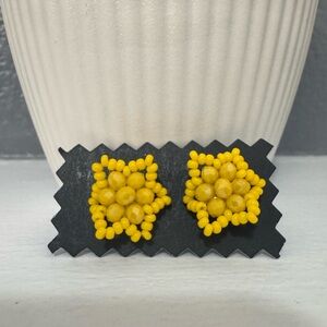 Huichol Beaded Star Stud Earrings